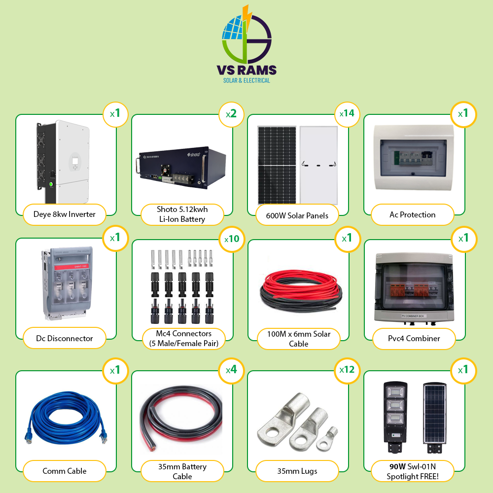 8KW DEYE MEGA PACK 10.24